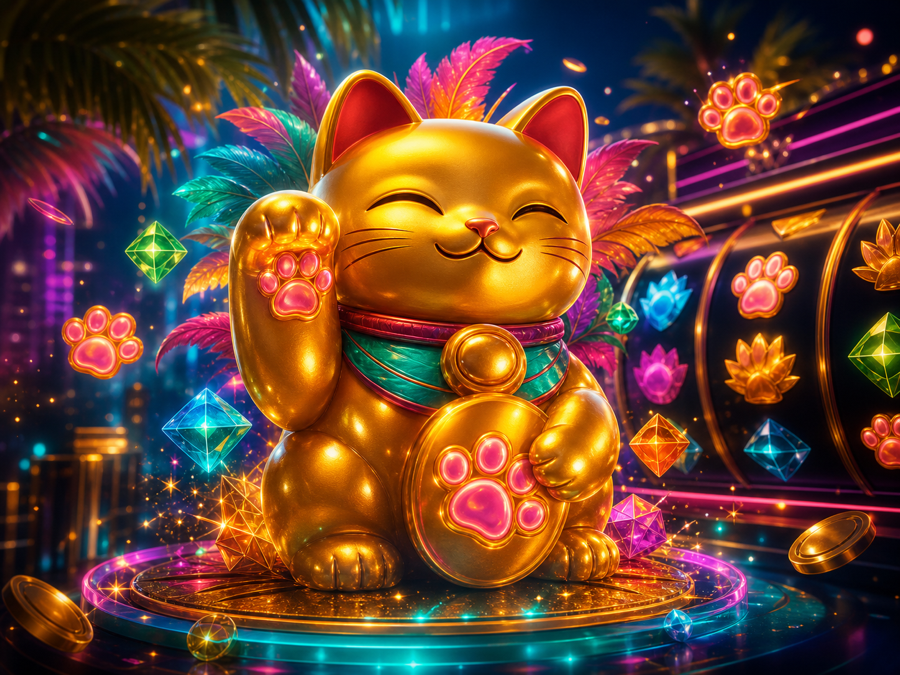 Arte colorida do demo Big Win Cat Pawsperity