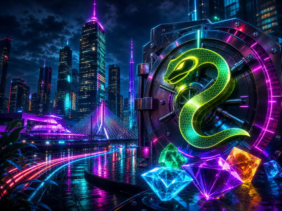 Arte neon do demo Viper City Heist